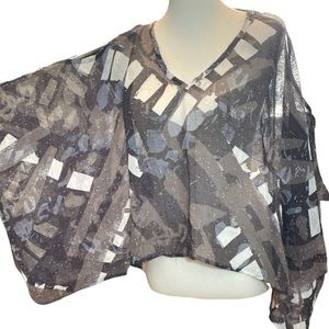 Cold shoulder NEW Cropped Tunic Linen open sides one size fits all